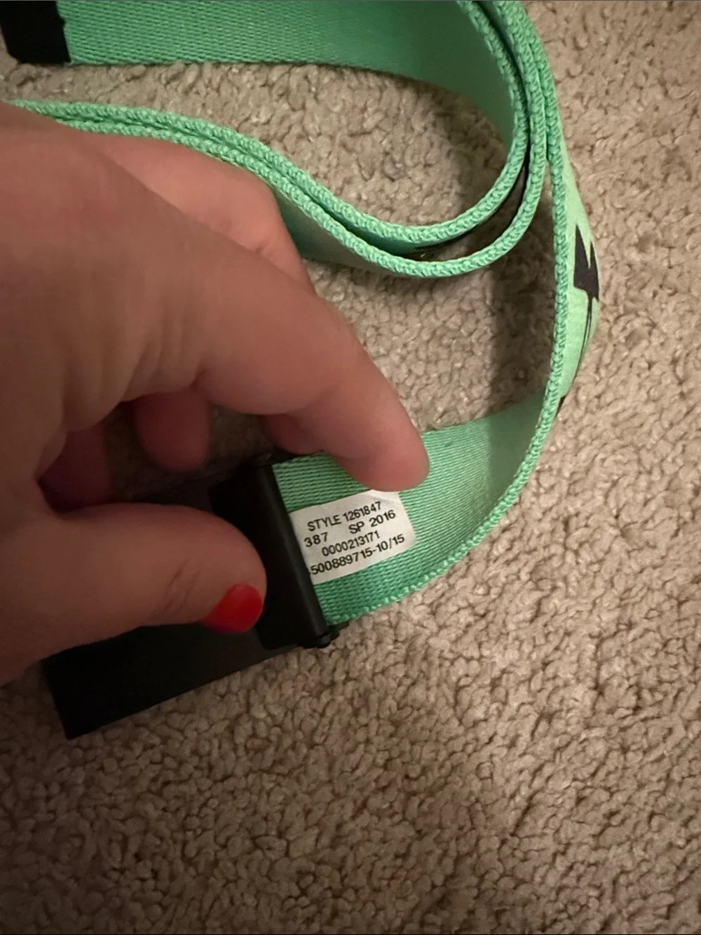 Under Armour Green Adjustable Webbing Belt